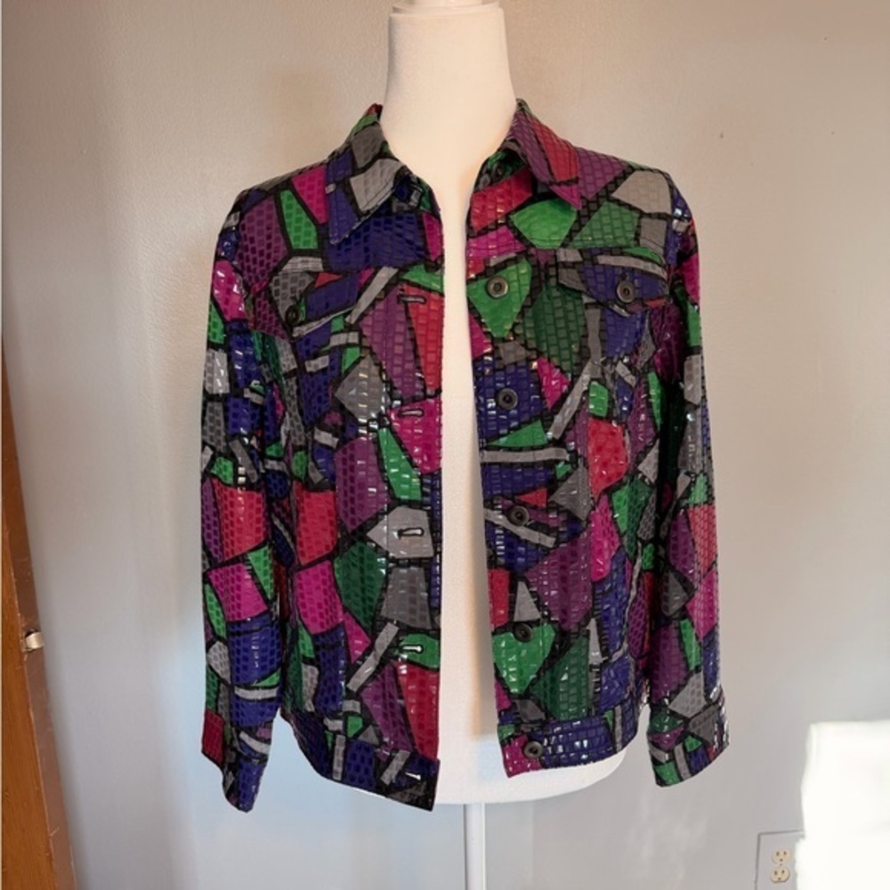 Ruby Rd. Multicolor Geometric Sequence Jacket